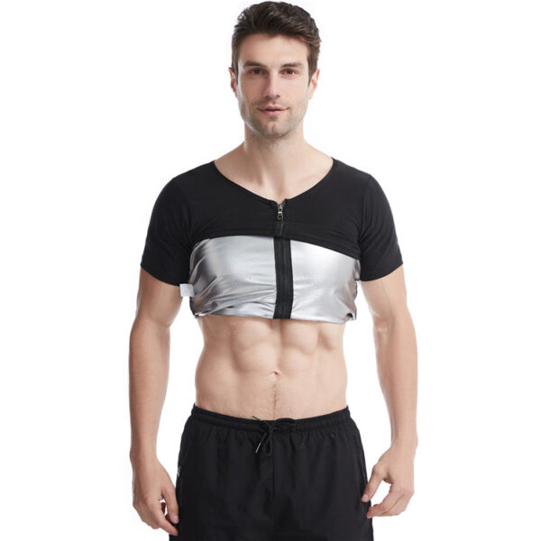 Stylish and Comfortable Men's Short-Sleeved Sweat Corset - Image 2