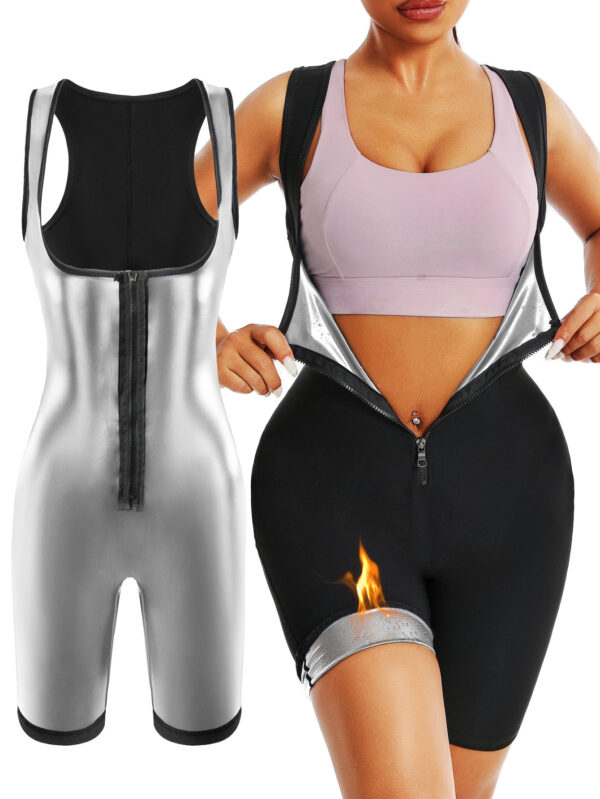 Women's body shaping clothes sweat-inducing clothes chest lifting training abdomen exercise fitness body shaping clothes waist lifting arm jumpsuit - Image 2