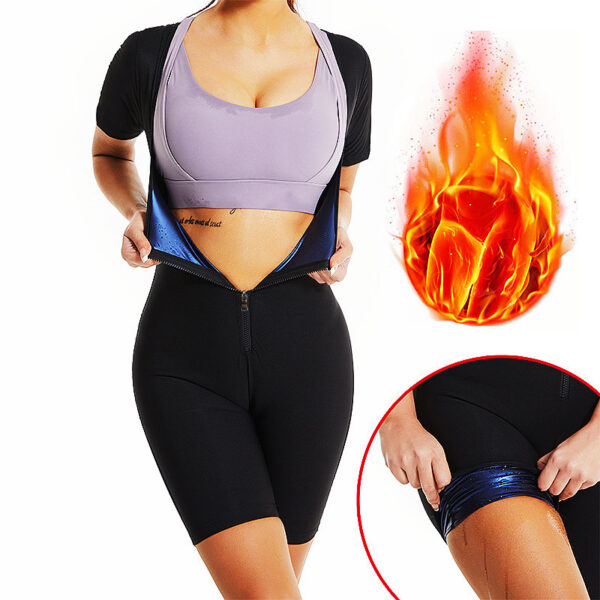 Women's running fitness sweat suit shaping body corset Europe and the United States sports one-piece shapewear