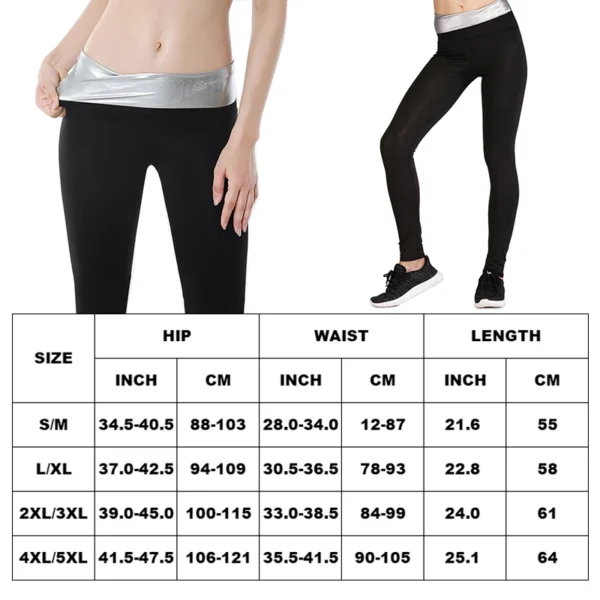 Women Thermo Sweat Sauna Pants High Waist Leggings Hot Body Shaper Capri Shapewear Fitness Yoga Pants Sauna Effect Tights Leggin - Image 2