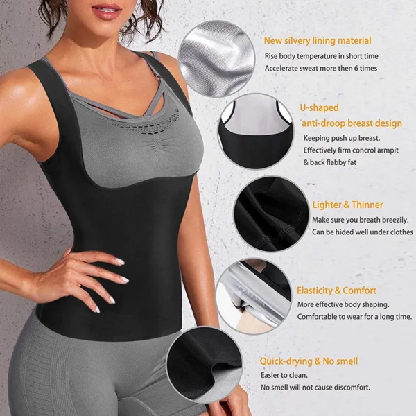 Sweat Sauna Body Shapewear Women Corset Fajas Reductoras Thermal Body Shaper Vest Waist Trainer Belt Slimming Girdle Hot Sheath - Image 2