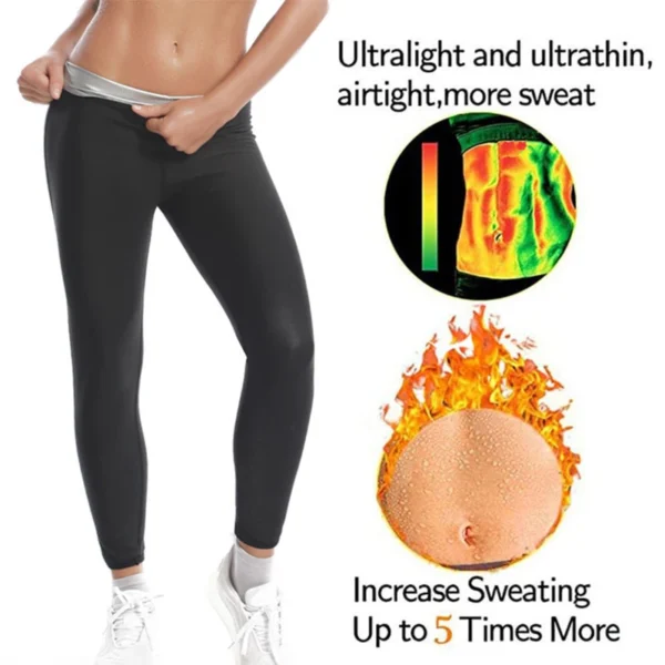 Women Thermo Sweat Sauna Pants High Waist Leggings Hot Body Shaper Capri Shapewear Fitness Yoga Pants Sauna Effect Tights Leggin - Image 3