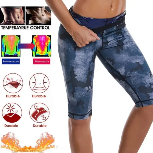 Body Shaper Set Camouflage Sweat Sauna Pants Tank Tops Thermo Vest Fitness Control Panties Waist Trainer Slimming Shapewear - Image 2
