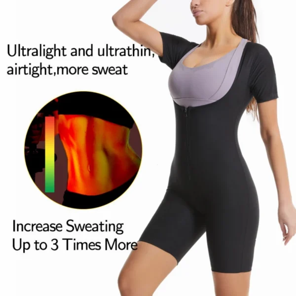 Neoprene Shaper Workout Top Women Short Sleeve Sweating Slimming Underwear Body Shaper Sportes Suit Shapewear - Image 4